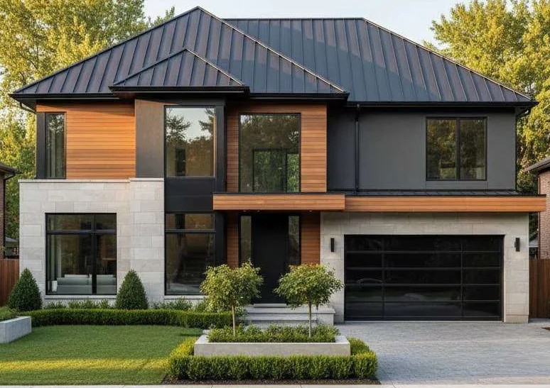 Standing seam metal roof on a luxury Los Angeles home by The Metal Roof Pros